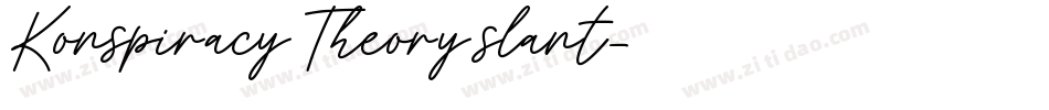 Konspiracy Theory slant字体转换